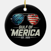 Grappige Golf van Amerika 2025 Retro zonnebril Keramisch Ornament (Achterkant)