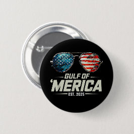 Grappige Golf van Amerika 2025 Retro zonnebril Ronde Button 5,7 Cm