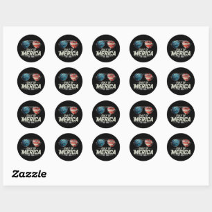 Grappige Golf van Amerika 2025 Retro zonnebril Ronde Sticker