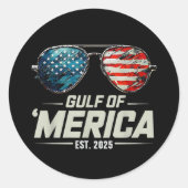 Grappige Golf van Amerika 2025 Retro zonnebril Ronde Sticker (Voorkant)