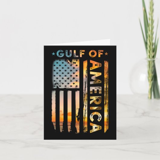 Grappige Golf van Amerika Amerikaanse vlag Be Kaart (Voorkant)