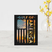 Grappige Golf van Amerika Amerikaanse vlag Be Kaart (Gele Bloem)