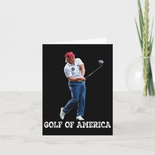 Grappige Golf van Amerika Donald Trump 1 Kaart (Voorkant)