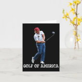 Grappige Golf van Amerika Donald Trump 1 Kaart (Gele Bloem)
