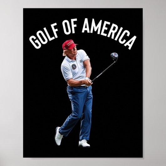 Grappige Golf Van Amerika Donald Trump 1 Poster (Voorkant)