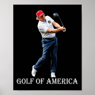 Grappige Golf Van Amerika Donald Trump  Poster
