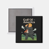 Grappige Golf Van Amerika Donald Trump Pun Magneet (Voorkant / Achterkant)