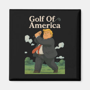 Grappige Golf Van Amerika Donald Trump Pun Magneet