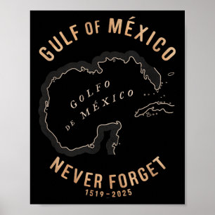 Grappige Golf van Amerika Golf van Mexico nooit vo Poster
