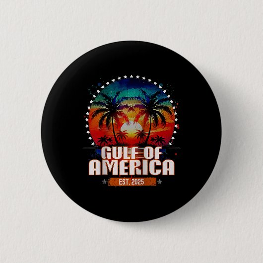 Grappige Golf van Amerika Golf van Mexico nooit vo Ronde Button 5,7 Cm (Voorkant)