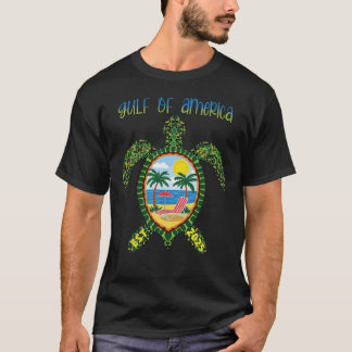 Grappige Golf van Amerika Schildpad Opgericht in 2 T-shirt