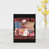 Grappige Golf van Amerika Trump Welkom in de Golf Kaart (Gele Bloem)