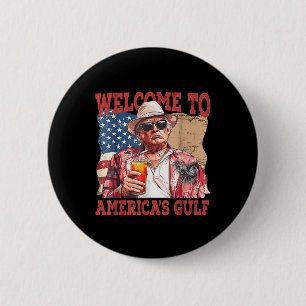 Grappige Golf van Amerika Trump Welkom in de Golf  Ronde Button 5,7 Cm