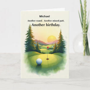 Grappige Golf Verjaardag Gemiste Putt Humor Person Kaart