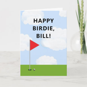 Grappige golf verjaardag kaart