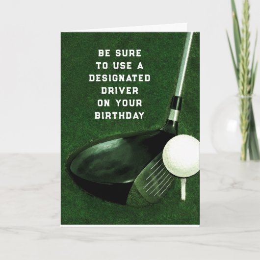 Grappige Golf Verjaardag Kaart (Voorkant)