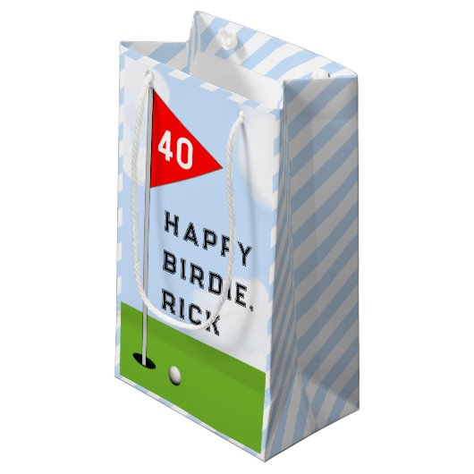 Grappige Golf Verjaardag Klein Cadeauzakje (Voorkant Gekanteld)