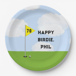 Grappige Golf Verjaardag Papieren Bordje