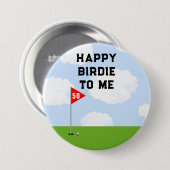 Grappige golf verjaardag ronde button 7,6 cm (Voorkant /achterkant)