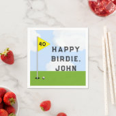 Grappige golf verjaardag servet (Insitu)