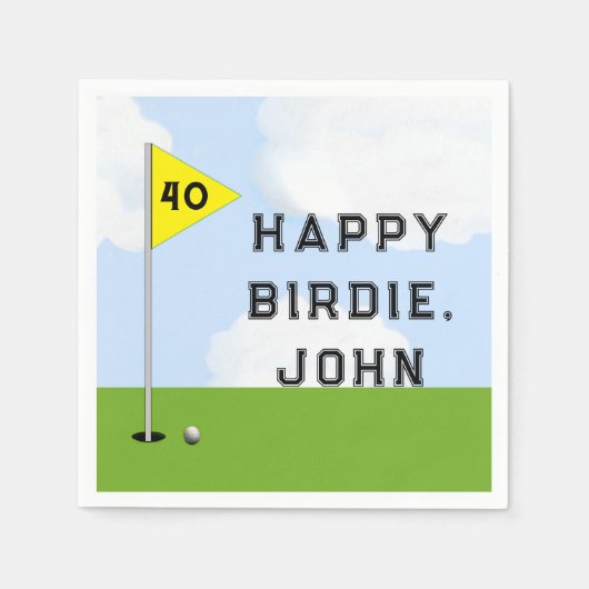 Grappige golf verjaardag servet (Voorkant)