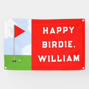 Grappige Golf Verjaardag Spandoek