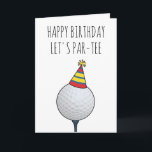 Grappige golf verjaardagskaarten kaart<br><div class="desc">Vier een verjaardag in stijl met onze hilarische verjaardagskaarten met een golfthema. Perfect voor golfliefhebbers of iedereen die een goede lach op prijs stelt, deze kaarten zijn voorzien van slimme woordspelingen, geestige oneliners en prachtige illustraties die de geest van het spel vastleggen. Of je nu afslaat met vrienden of gewoon...</div>