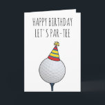 Grappige golf verjaardagskaarten kaart<br><div class="desc">Vier een verjaardag in stijl met onze hilarische verjaardagskaarten met een golfthema. Perfect voor golfliefhebbers of iedereen die een goede lach op prijs stelt, deze kaarten zijn voorzien van slimme woordspelingen, geestige oneliners en prachtige illustraties die de geest van het spel vastleggen. Of je nu afslaat met vrienden of gewoon...</div>