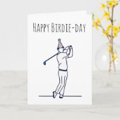 Grappige golf verjaardagskaarten kaart (Gele Bloem)