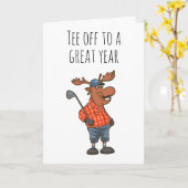 Grappige golf verjaardagskaarten kaart (Gele Bloem)