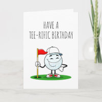 Grappige golf verjaardagskaarten