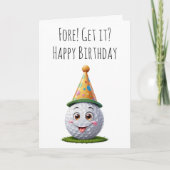 grappige golf verjaardagskaarten kaart (Voorkant)