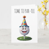 Grappige golf verjaardagskaarten kaart (Gele Bloem)