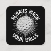 Grappige golf vierkante visitekaartje (Voorkant)