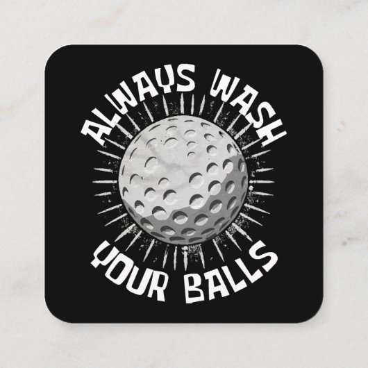 Grappige golf vierkante visitekaartje (Achterkant)