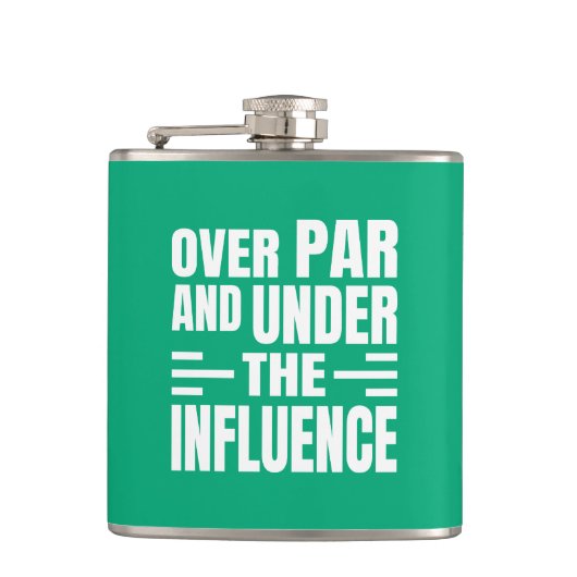 Grappige Golf Vinyl Omwikkelde Flask Heupfles (Voorkant)