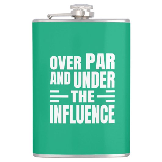 Grappige Golf Vinyl Omwikkelde Flask Heupfles (Voorkant)