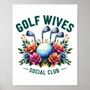 Grappige Golf Vrouwen Social Club Golf liefhebbers Poster
