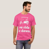 Grappige Golf We Rijden Bij Dageraad Vader T-shirt (Voorkant volledig)