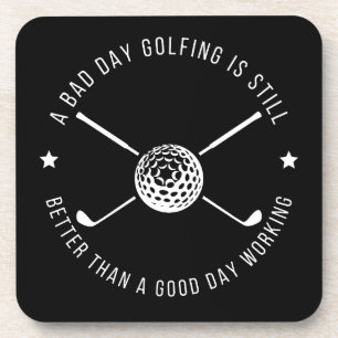 Grappige Golf Werk Citaat Bier Onderzetter