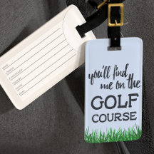 Grappige Golfbaan Citaat Bagage Label