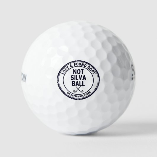 Grappige golfbal cadeau voor Silva Golfballen (Voorkant)