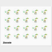 Grappige Golfbal die Carnaval Viert Ronde Sticker (Vel)
