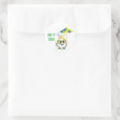 Grappige Golfbal die Carnaval Viert Ronde Sticker (Tas)