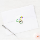 Grappige Golfbal die Carnaval Viert Ronde Sticker (Envelop)