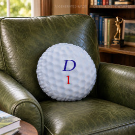 Grappige Golfbal Gestippelde Ronde Kussen