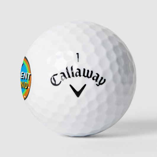 Grappige golfbal HAPPY PENSIOEN Golfballen (Logo)