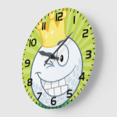 Grappige Golfbal Koning Van Golfen Grote Klok (Hoek)