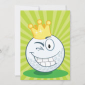 Grappige Golfbal Koning Van Golfen Kaart (Voorkant)