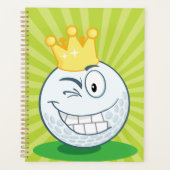 Grappige Golfbal Koning Van Golfen Planner (Voorkant)